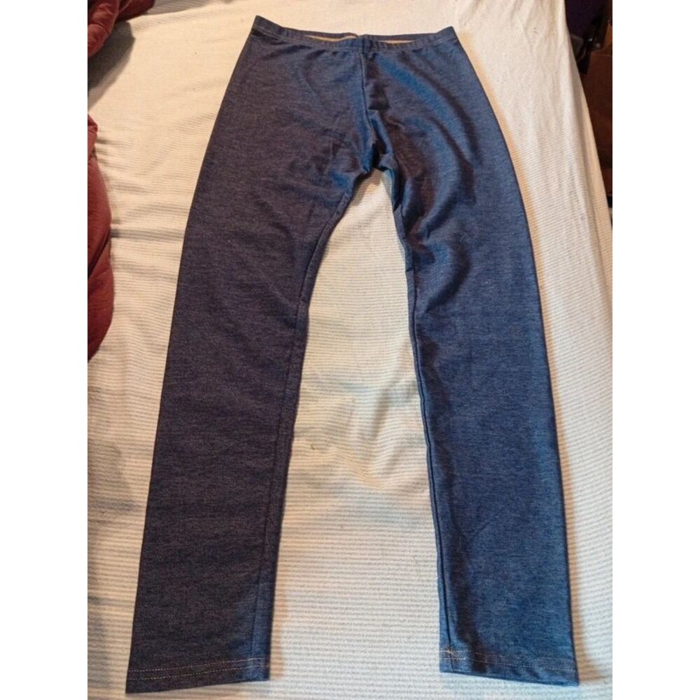 Girls size 18 (XXL) Old Navy denim look leggings. 2 pair